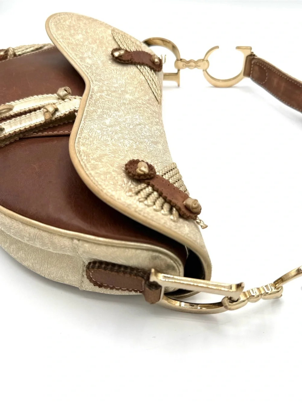 Dior Limited Edition Galliano Western Saddle Bag with 'D' Charm